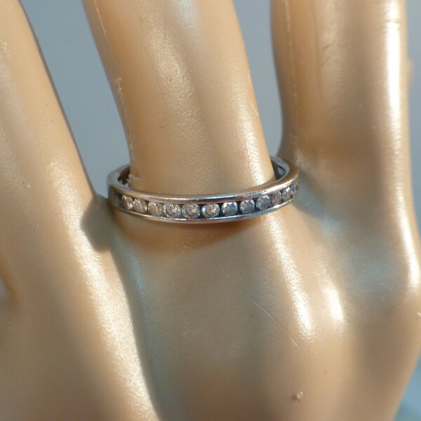Diamond Eternity Band - 14k White Gold (5896-1) FREE SHIPPING!