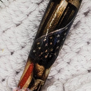 Cross & American flag crochet hook