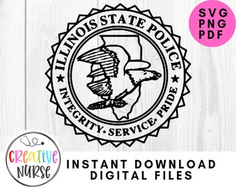 SVG File Instant Download / Illinois State Police  /  svg pdf png cutting files for silhouette or cricut