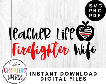 Firefighter Wife Svg Etsy