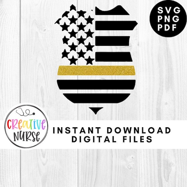 instant download cut file / 911 Dispatcher thin gold line badge /  svg pdf png cutting files for silhouette or cricut