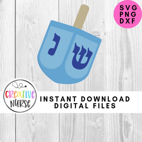 Instant Download Cut File / Hanukkah Dreidel SVG /  svg pdf png cutting files for silhouette or cricut