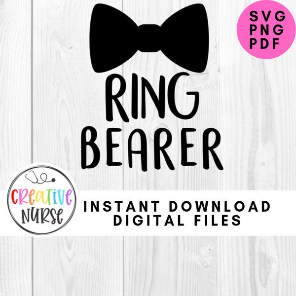Instant Download Cut File / Ring Bearer Wedding SVG /  svg pdf png cutting files for silhouette or cricut