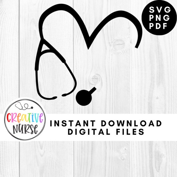 Download Instant Download Cut File Nurse Stethoscope Custom Name Etsy