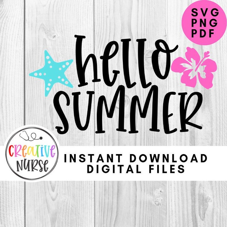 Download Instant Download Cut File Hello Summer Svg Pdf Png Cutting Files For Silhouette Or Cricut Clip Art Art Collectibles Delage Com Br
