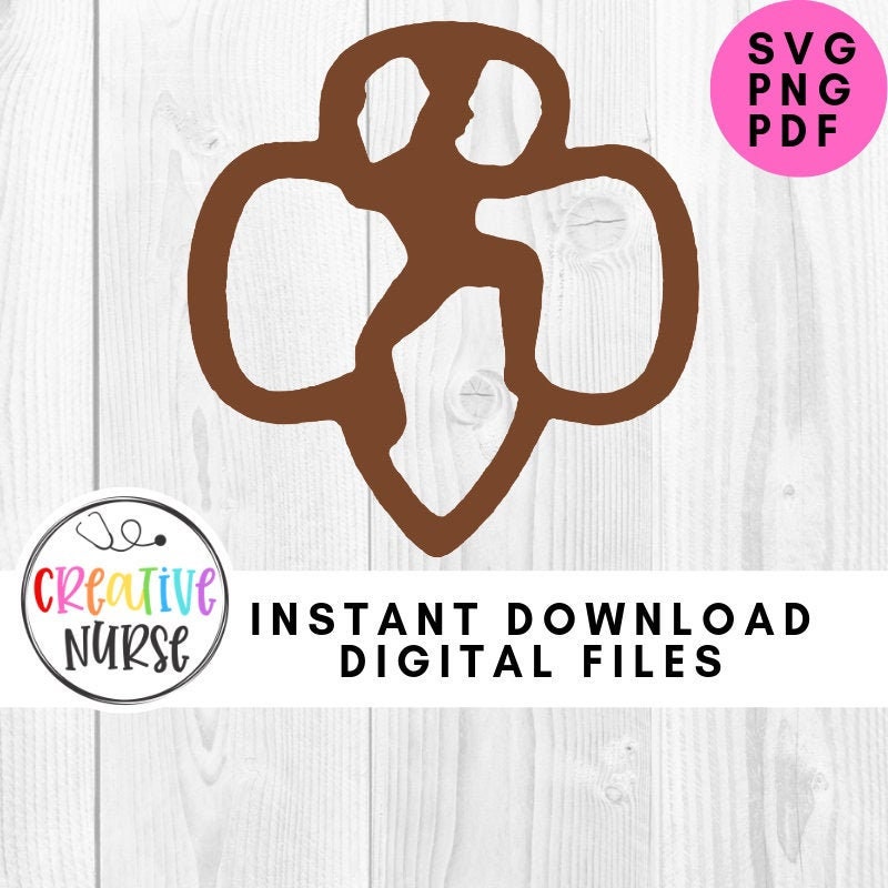 Instant Download Cut File / Girl Scouts Brownie Pin / Svg Pdf Etsy