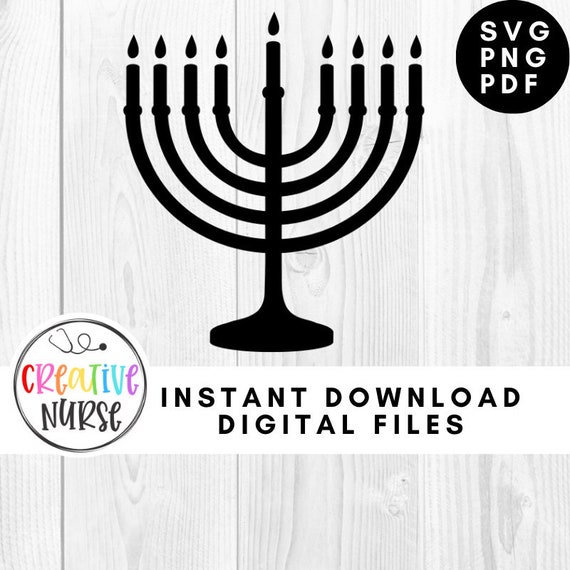 Commercial use Menorah Hanukkah SVG Hanukkah SVG,Happy Hanukkah Instant