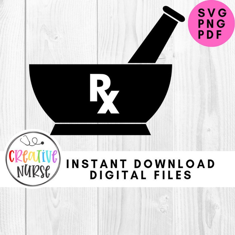Medication Prescription SVG svg png cutting files for silhouette or cricut Instant Download Pharmacy Pharmacist