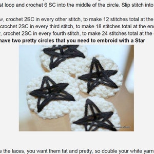 Converse Inspired SIZE Women 6-11 or Men 5-10 US Sneakers Crochet Pattern image 5
