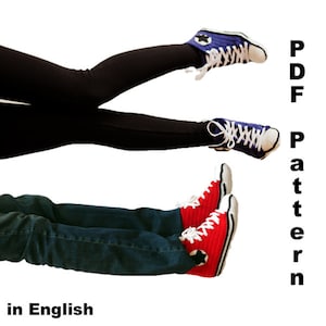 Converse Inspiriert GRÖSSE Frauen 6-11 oder Männer 5-10 US Sneakers Häkelanleitung