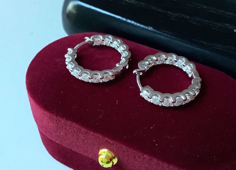 IREP Caroline Moissanite Hoop Earrings