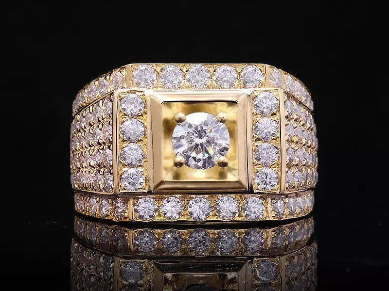Male SOLID GOLD PLAIN HIGH FINISH 18K PURE GOLD MEN RING, 6 Grams at Rs  38000/piece in New Delhi