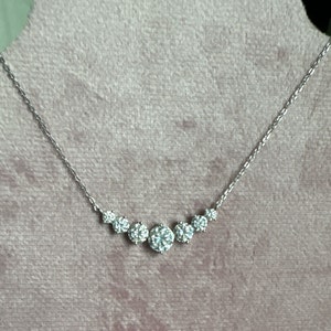 Moissanite Bib Necklace Sterling Silver Certified Vvs1 Ready to Ship