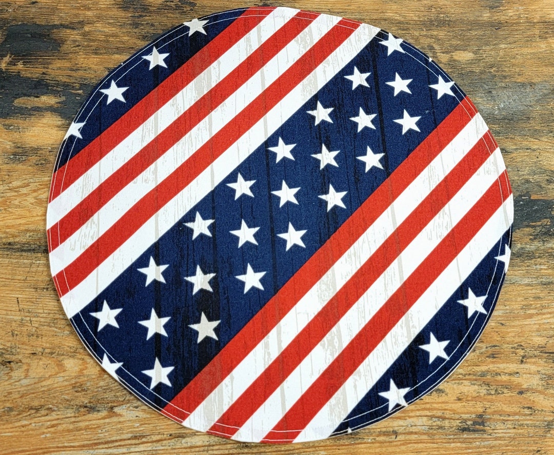 Patriotic Centerpiece Table Mat Abstract USA Flag Stars Stripes Etsy