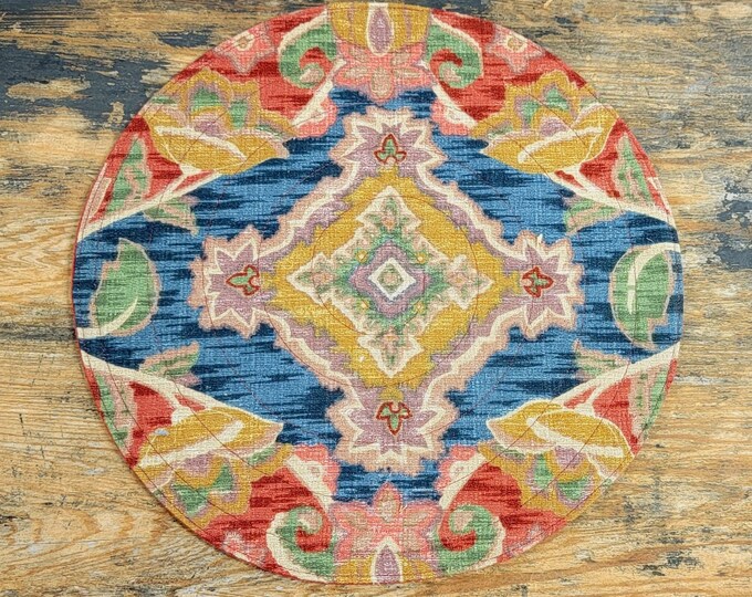 Round Quilted Centerpiece Mat Table Topper Moroccan Turkish Etsy