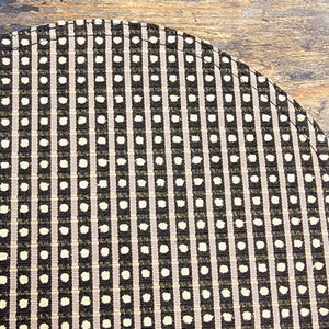 Round Centerpiece Mat/Table Topper Black Dot Check Geometric Woven Jacquard