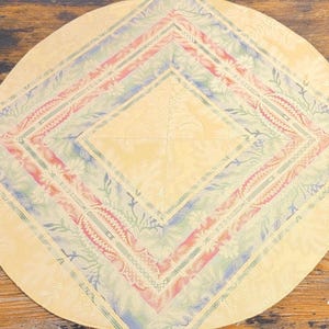 Tapis/plateau de table rond matelassé 18"-20" printemps été jaune pastel rose bleu