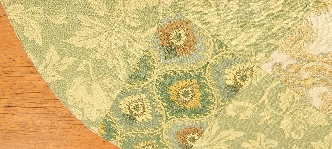 21 Round Quilted Linen Table Topper/centerpiece Mat Sky Etsy