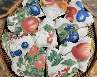 Heart Ornaments fabric bowl filler fruit mini pillow tray tuck kitchen decor