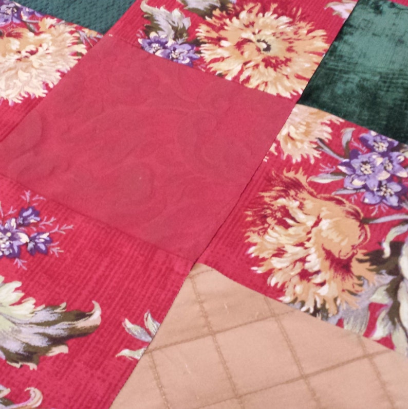 60 Christmas Tree Skirt Patchwork vibrant red green  Etsy