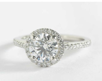 moissanite engagement ring, moissanite, halo engagement ring, diamond engagement ring, moissanite ring, 21st birthday gift for her