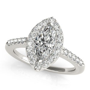 1ct Engagement Ring, Diamond engagement ring, marquise diamond ring, rose gold engagement ring, diamond halo engagement ring, promise ring