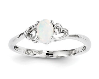 Handmade Sterling Silver Created Opal Ring