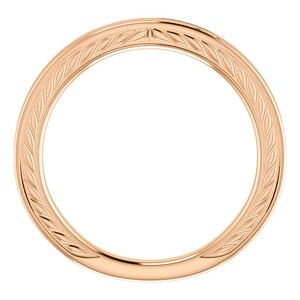 Rose Gold Vintage Band, vintage rose gold wedding band, rose gold wedding band women, antique rose gold wedding band, thin rose gold band image 4