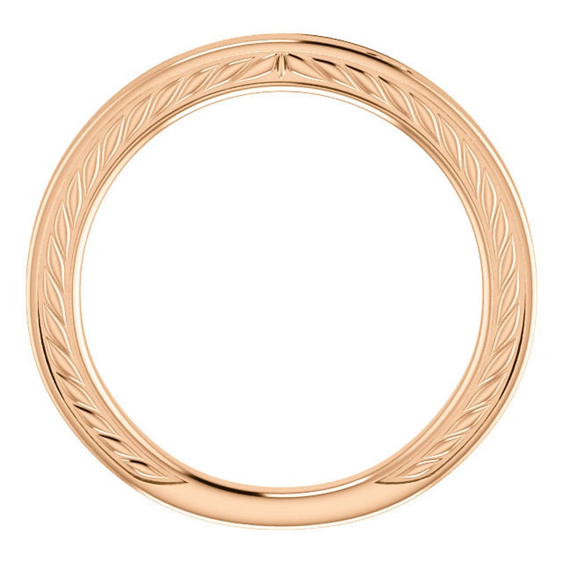 Rose Gold Vintage Band, vintage rose gold wedding band, rose gold wedding band women, antique rose gold wedding band, thin rose gold band image 4