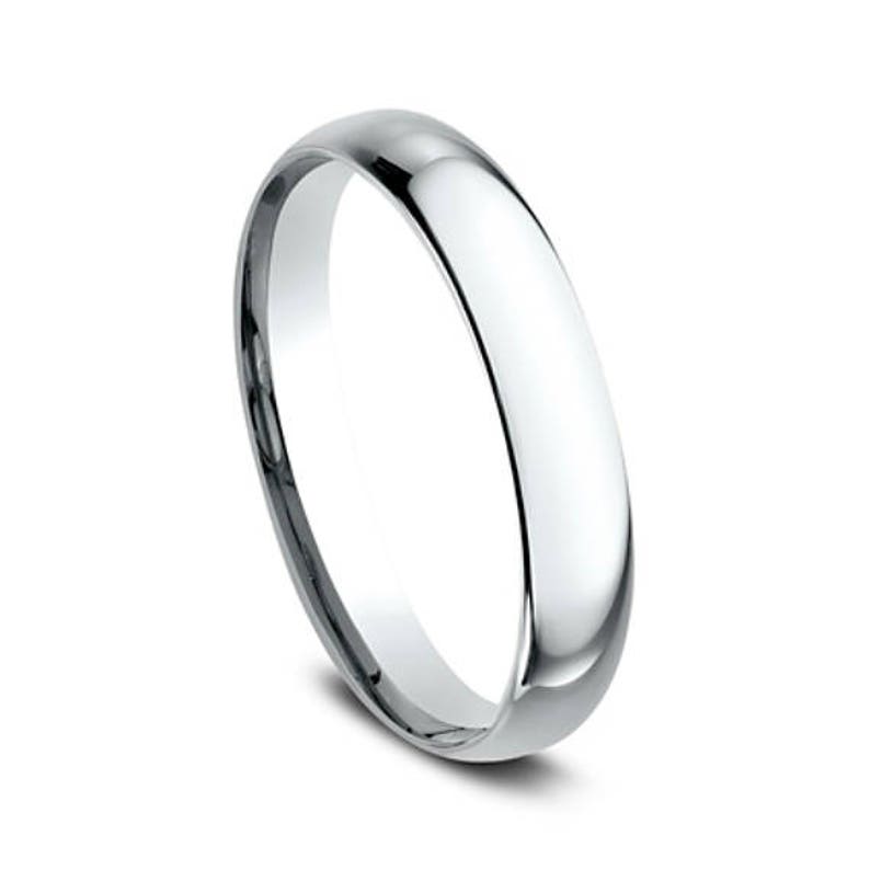 3mm Womens White Gold Wedding Band 3mm White Gold Wedding Etsy