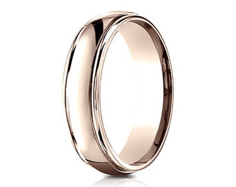 rose gold mens wedding band, 14k rose gold wedding band, Rose gold wedding band, men's wedding bands, classic wedding band, rose gold, gold