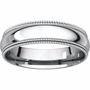 Doppeltes Milgrain Hochzeitsband, 14k Hochzeitsband, Milgrain Bänder, 14k gold Hochzeitsbänder, Comfort Fit Hochzeitsbänder, Hochzeitsbänder für ihn