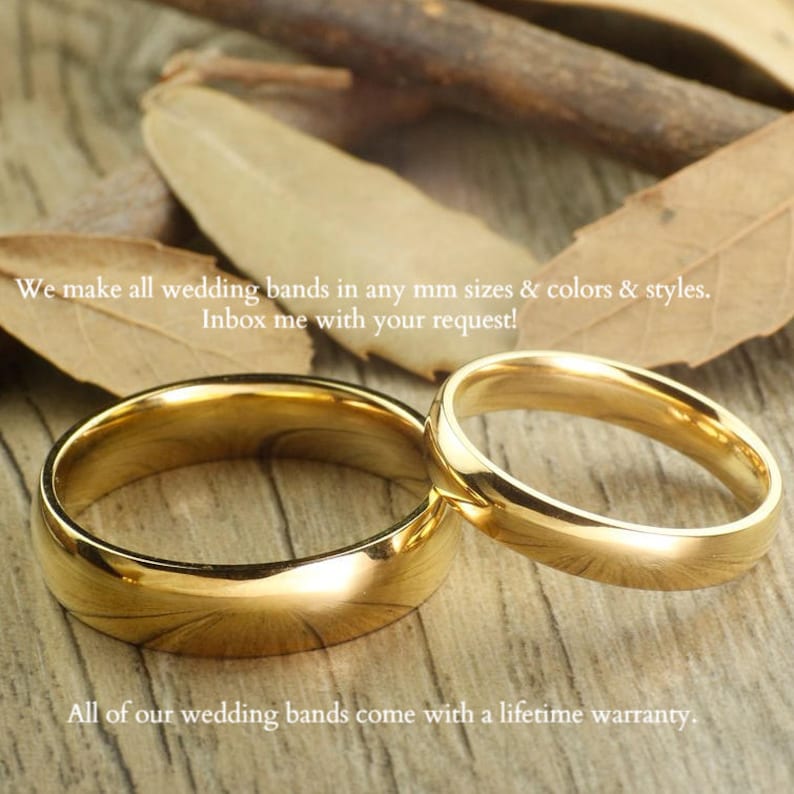 wedding bands for him and her 4mm yellow gold wedding band 14k gold wedding band wedding bands 4mm gold wedding band 4mm wedding band