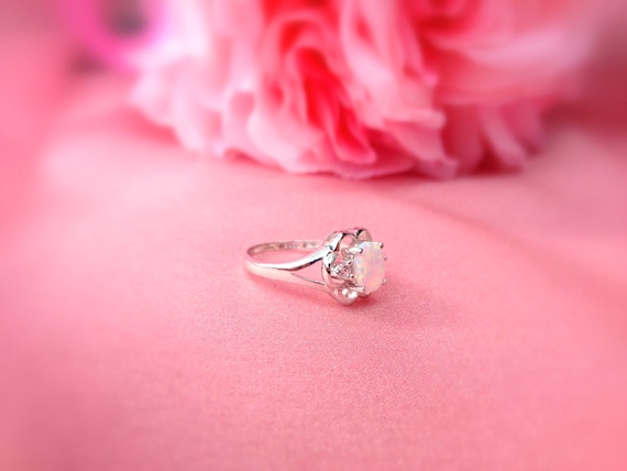 Magic Sterling Silver Opal Ring, sterling silver white opal ring, cheap engagement ring, opal engagement ring, silver opal ring, silver opal