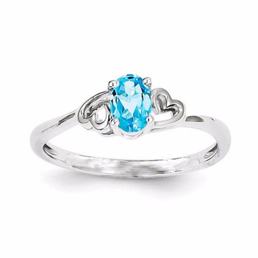 Swiss Blue Topaz Ring Promise Rings for Women Promise Rings - Etsy