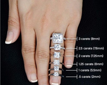 5 carat princess cut clearance engagement ring