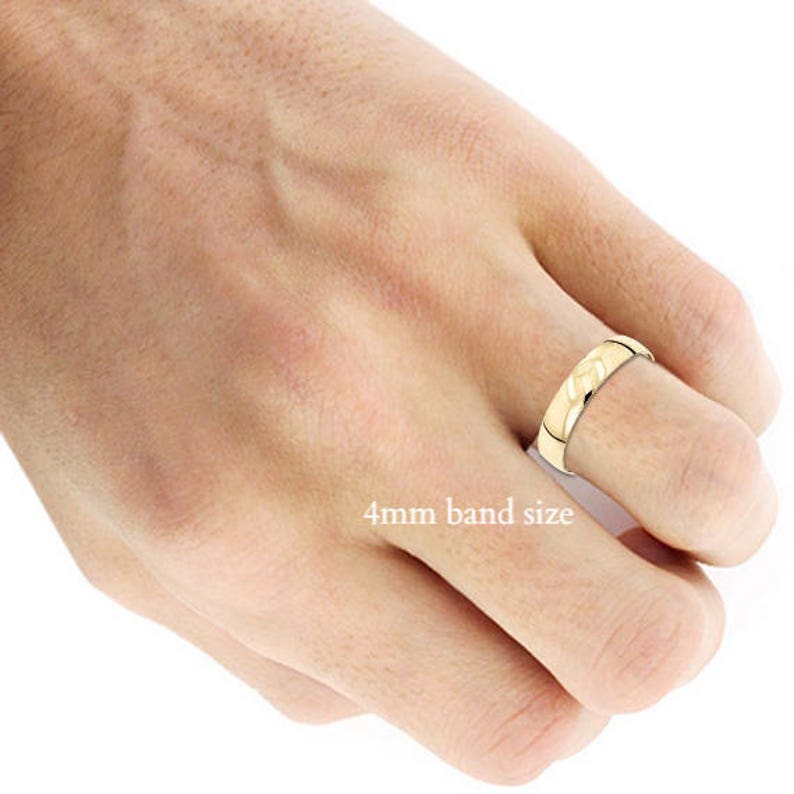 wedding bands for him and her 4mm yellow gold wedding band 14k gold wedding band wedding bands 4mm gold wedding band 4mm wedding band