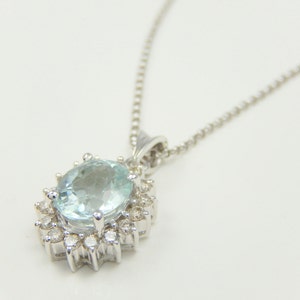 Aquamarine Diamond Pendant