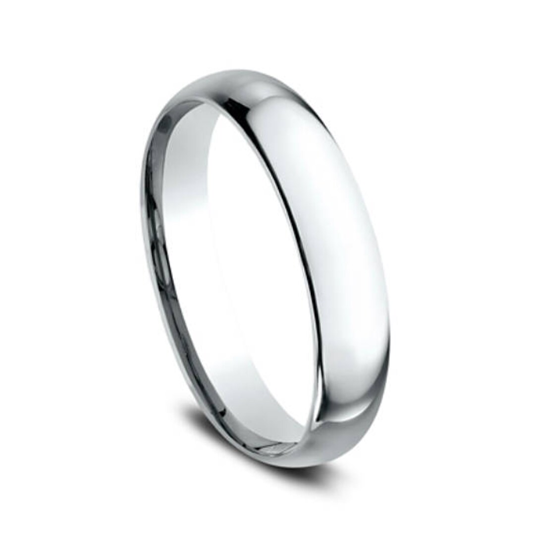 Wedding Bands White Gold 14k, 4mm, White Gold Wedding Rings Women, 14k  White Gold Wedding Rings for Women, Comfort Fit Wedding Bands Women - Etsy