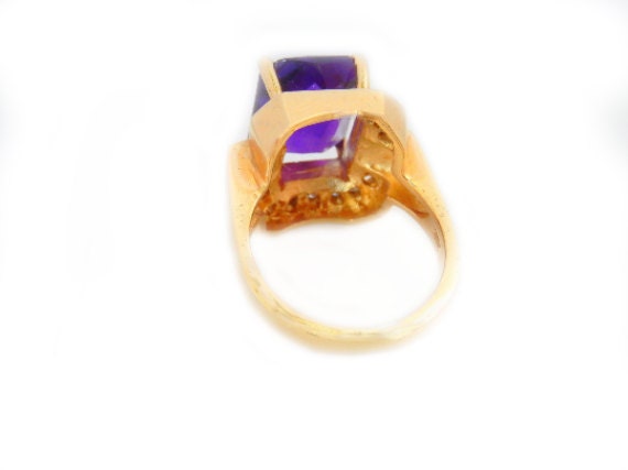 Vintage Amethyst Ring, Amethyst Statement Ring, A… - image 4