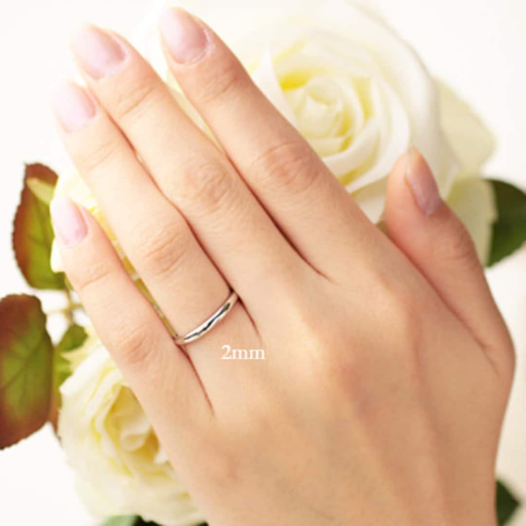 Womens 2mm Wedding Band, 2mm White Gold Wedding Band, 2mm Comfort