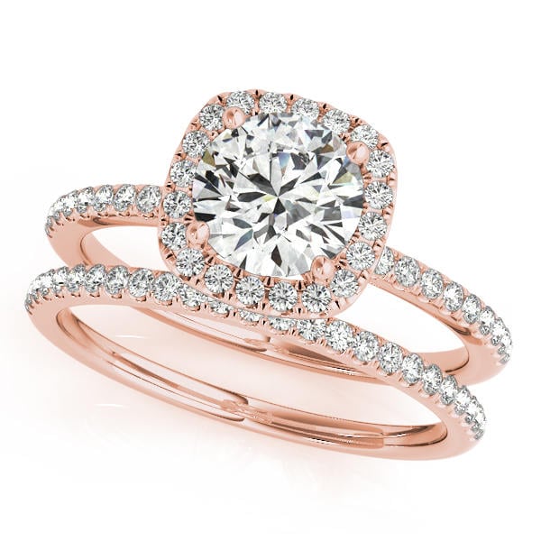 Moissanite Diamond Halo Cushion Cut Engagement Ring Cushion | Etsy