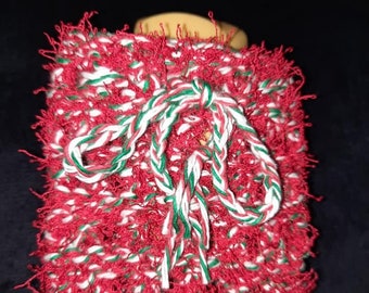 Vertical Lines and Spaces Scrubby Soap Saver...Smaller Size (PATTERN ONLY)
