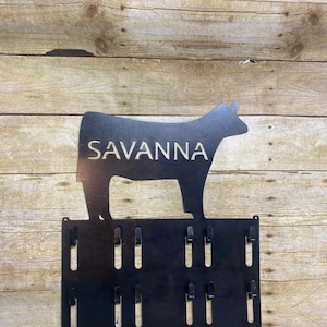 9 Belt Buckle Display Rack for Livestock and Rodeo Buckles: Livestock Showmen, Show Kids, Rodeo Competitors, Can Be Personalized