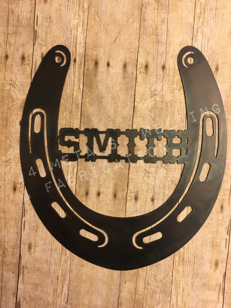 Personalized and Customizable Horseshoe Ranch or Door Sign - Etsy