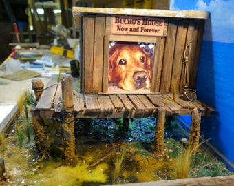 Custom Made Pet Urn Memorials For That Special Family Member, Any Scene, Any Location. Made Just For Your Pet. Cat or Dog. Just Call