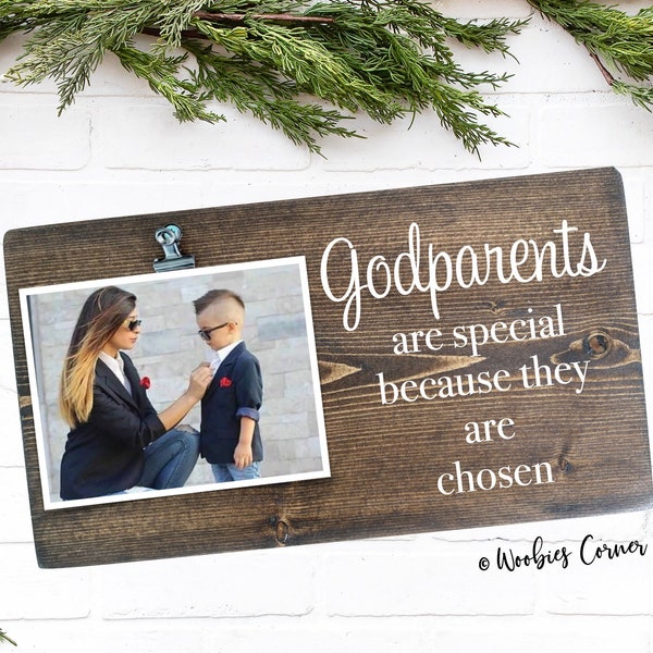 Godparents gift, Godparents are special because they are chosen, Godparents picture frame, Godparent quotes, Photo frame, Godparent proposal