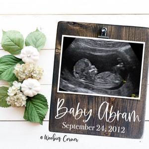 Pregnancy announcement personalized, Ultrasound frame, Pregnancy baby announcement, Baby ultrasound frame, New baby frame, Sonogram frame
