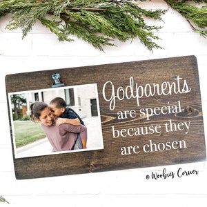 Godparents picture frame, Godparent proposal gift, Gift for Godparents, Godparents quote, New Godparents gift, Custom picture frame