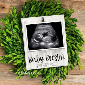 Pregnancy announcement, Sonogram frame, Pregnancy frame, Ultrasound frame, Baby announcement, We&#39;re expecting announcement, Pregnancy reveal